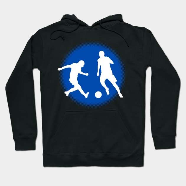 Soccer Player Footballer Training Duel Hoodie by Foxxy Merch